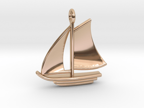 Sailboat Pendant in 14k Rose Gold