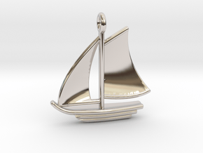Sailboat Pendant in Platinum