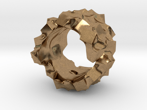 Ring of cubes No.4 in Natural Brass