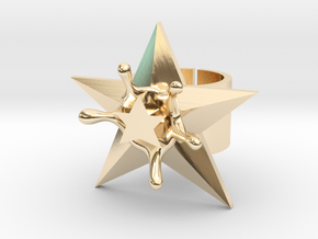 StarSplash statement ring size 6 US open design in 14k Gold Plated Brass