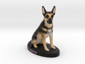 Custom Dog Figurine - Onyx in Full Color Sandstone
