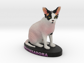 Custom Cat Figurine - Sphynxadora in Full Color Sandstone