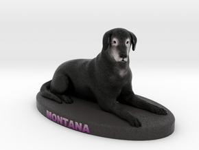 Custom Dog Figurine - Montana in Full Color Sandstone
