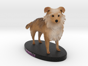 Custom Dog Figurine - Morelli in Full Color Sandstone