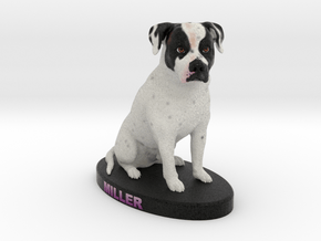 Custom Dog FIgurine - Miller in Full Color Sandstone