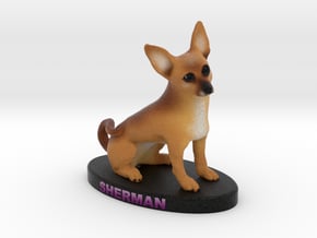 Custom DOg Figurine - Sherman in Full Color Sandstone