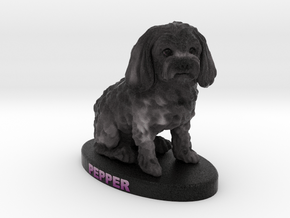 Custom Dog Figurine - Pepper in Full Color Sandstone