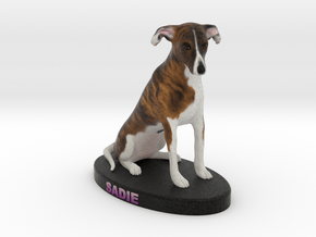 Custom Dog Figurine - Sadie in Full Color Sandstone