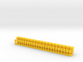 Gele Kastjes Langs Het Spoor in Yellow Processed Versatile Plastic
