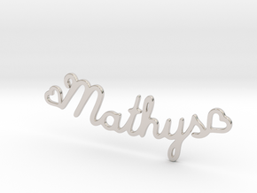 Mathys Pendant in Rhodium Plated Brass