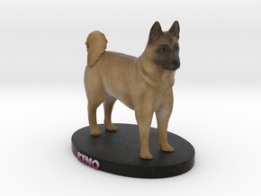 Custom Dog Figurine - Keno in Full Color Sandstone
