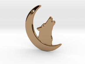 WolfMoon Earring in Polished Brass