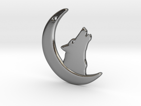 WolfMoon Earring in Polished Silver