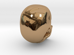 Skull 2 in Polished Brass