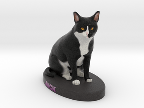 Custom Cat Figurine - Jack in Full Color Sandstone