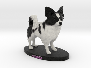 Custom Dog Figurine - Gizmo in Full Color Sandstone