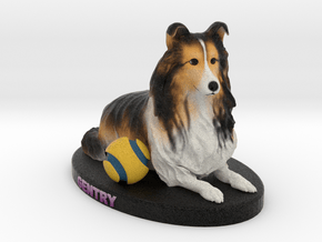 Custom Dog Figurine - Gentry in Full Color Sandstone