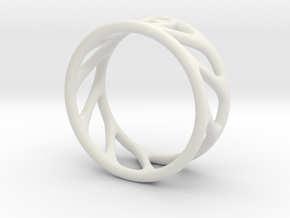 Cool Ring Two in White Natural Versatile Plastic