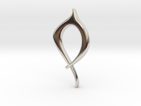 Calla Lily Pendant for Necklace in Rhodium Plated Brass