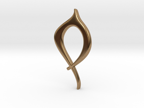 Calla Lily Pendant for Necklace in Natural Brass