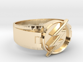 Flash Ring Size 10.5, 20.20mm in 14k Gold Plated Brass