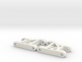 RC10DS Front Arms (shorter width) (longer wheelbas in White Natural Versatile Plastic