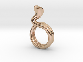 Cobra Ring Size 6ish in 14k Rose Gold Plated Brass