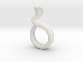 Cobra Ring Size 6ish in White Natural Versatile Plastic