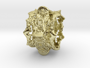 Intestines of Complex Numbers - Ten Spined Ring -  in 18k Gold