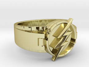 V2 Flash Ring Size 8, 18.19mm in 18k Gold