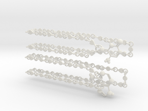 Adenine/thymine Couple Necklace in White Natural Versatile Plastic