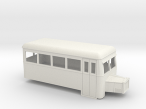 009 short single-ended railbus with bonnet  in White Natural Versatile Plastic