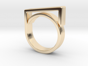 Adjustable ring for men. Model 2. in 14k Gold Plated Brass