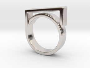 Adjustable ring for men. Model 2. in Rhodium Plated Brass