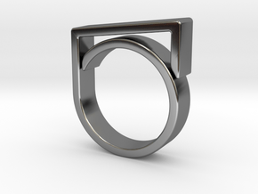 Adjustable ring for men. Model 2. in Fine Detail Polished Silver