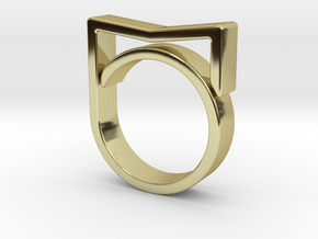 Adjustable ring for men. Model 3. in 18k Gold Plated Brass