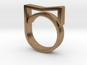 Adjustable ring for men. Model 3. in Natural Brass