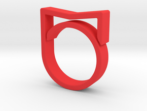 Adjustable ring for men. Model 3. in Red Processed Versatile Plastic