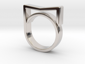 Adjustable ring for men. Model 3. in Rhodium Plated Brass