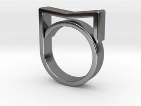 Adjustable ring for men. Model 3. in Fine Detail Polished Silver
