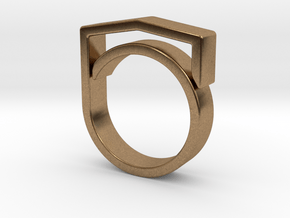 Adjustable ring for men. Model 4. in Natural Brass