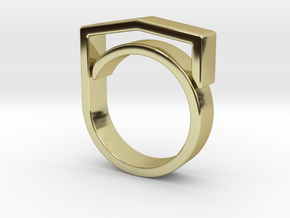 Adjustable ring for men. Model 4. in 18k Gold Plated Brass