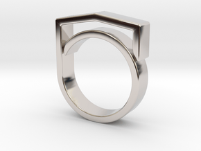 Adjustable ring for men. Model 4. in Rhodium Plated Brass