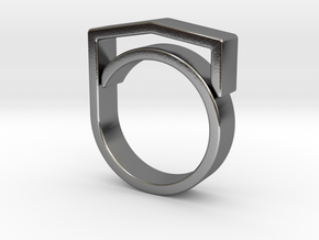 Adjustable ring for men. Model 4. in Polished Silver