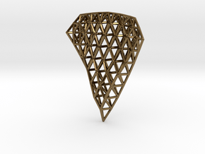 Space Frame Pendent in Polished Bronze