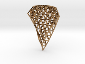 Space Frame Pendent in Polished Brass