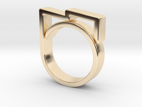 Adjustable ring for men. Model 5. in 14K Yellow Gold