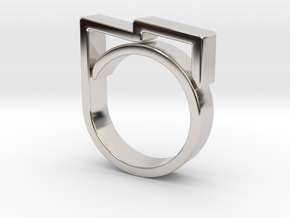 Adjustable ring for men. Model 5. in Rhodium Plated Brass
