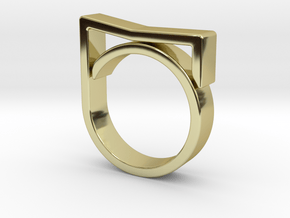 Adjustable ring for men. Model 7. in 18k Gold Plated Brass