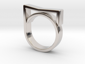 Adjustable ring for men. Model 7. in Rhodium Plated Brass